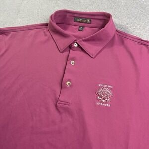 Peter Millar Magenta Polo Shirt with Embroidered Crest of Whistling Straits!